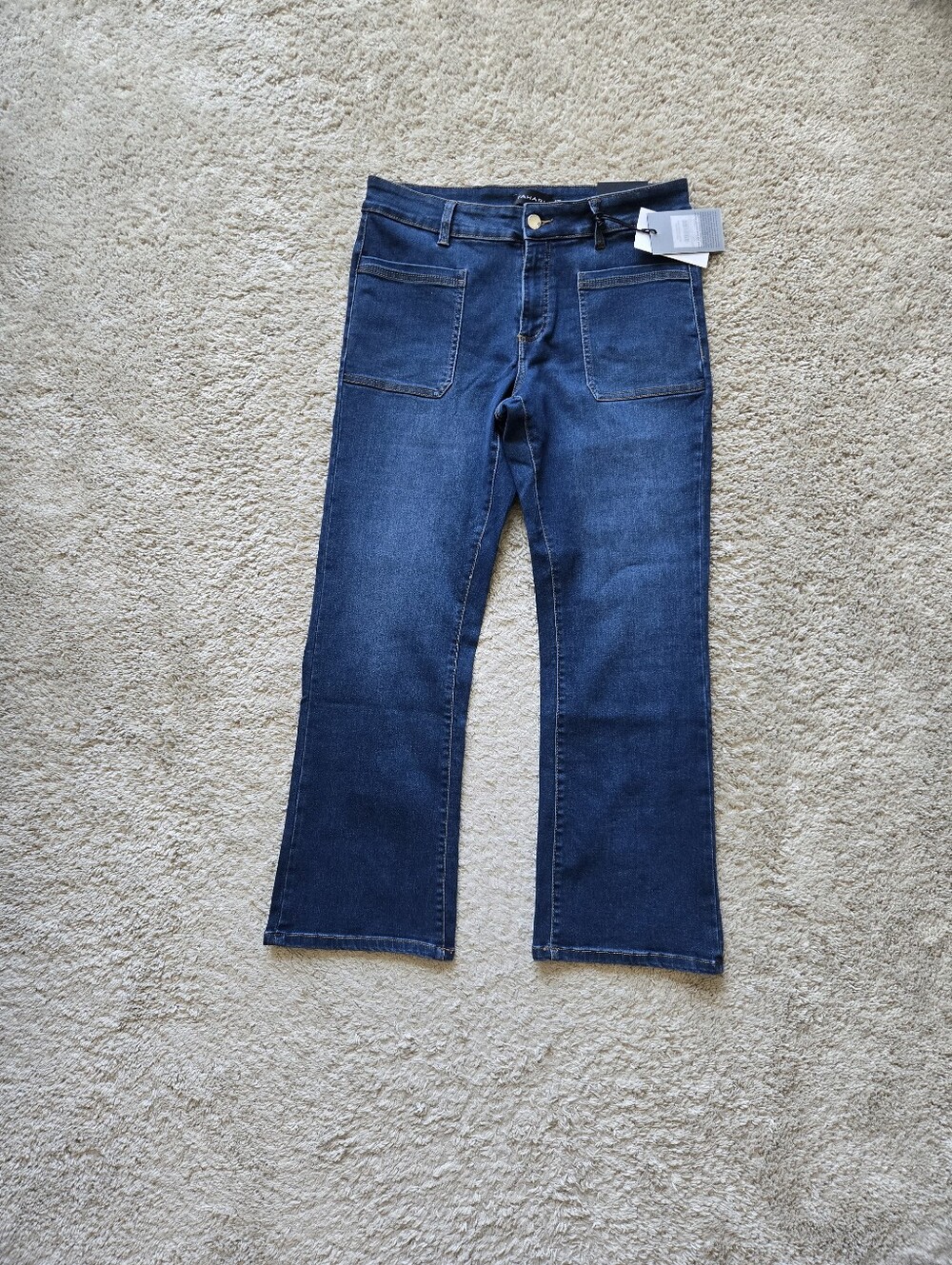 Tahari Natalie Mid Rise Mini Boot Jeans Womens 8/29 Blue
